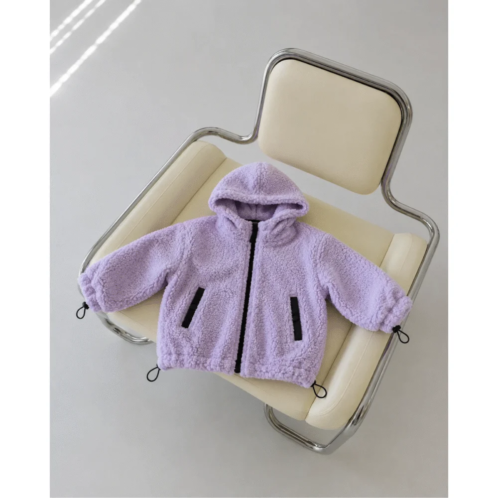 Vaikiška teddy striukė – alyvinė – papildomas produkto vaizdas 2 – SANDRÉ