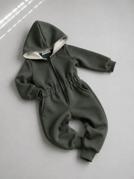 Vaikiškas kombinezonas su pūkeliu – „Cold Khaki“ – SANDRÉ