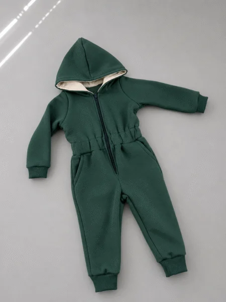 Vaikiškas kombinezonas su pūkeliu – „Khaki Green“ – SANDRÉ
